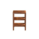 Prio Solid Sheesham Wood Side End Table (Natural Finish)